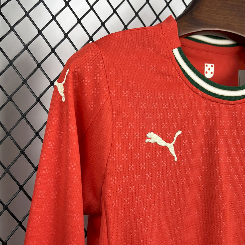 Kit Infantil Portugal Home 25/26 - Manga longa
