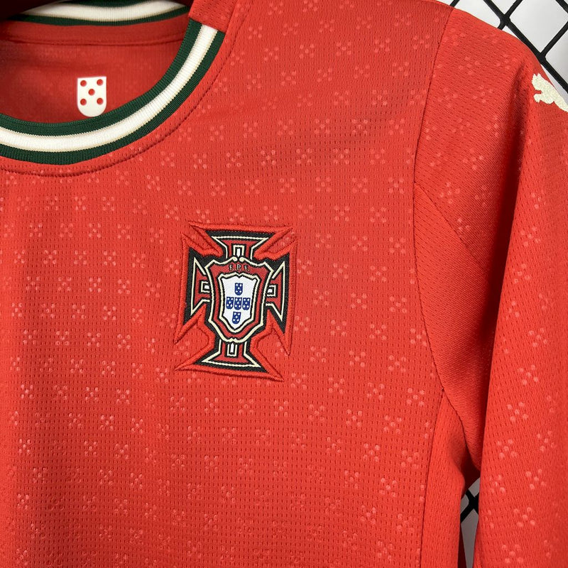 Kit Infantil Portugal Home 25/26 - Manga longa